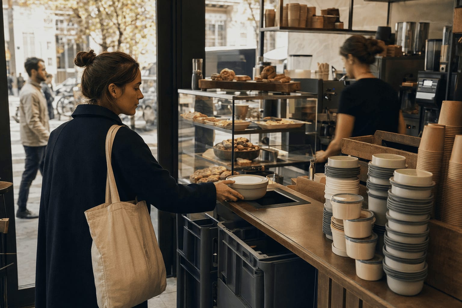 Emballage réutilisable à emporter: consigne, points de retour et preuves à fournir pour l'horeca